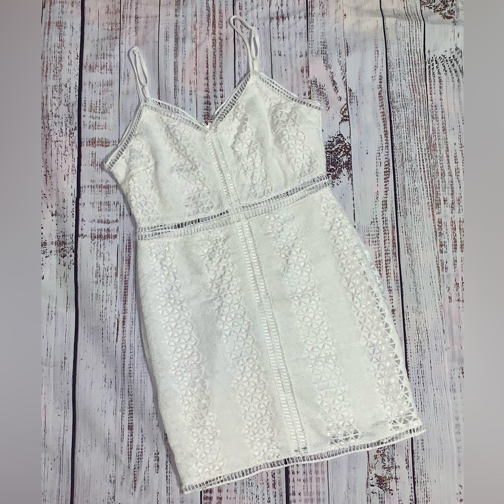 Charlotte Russe Women’s Medium Lace Mini Dress White